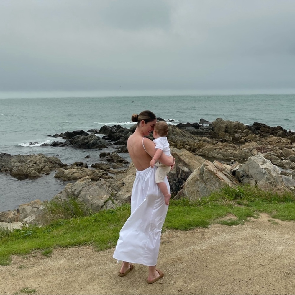 Zara White Backless Maxi Dress
